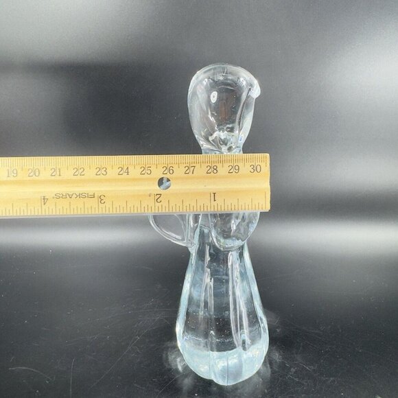 Vintage Clear Art Glass Praying Angel Figurine Paperweight Sculpture Glass VTG - Picture 3 of 15